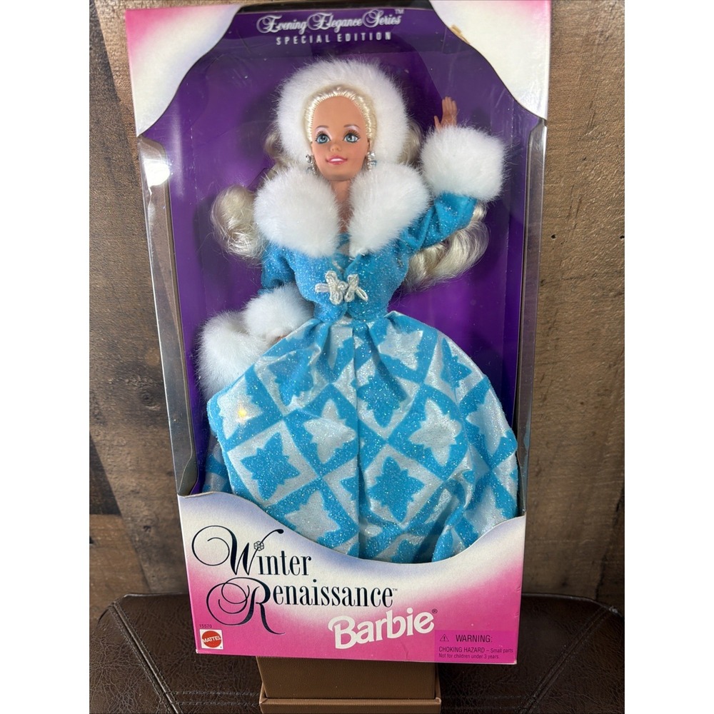 VTG 1996 Winter Renaissance Barbie Doll Evening Elegance Series Special Ed NIB